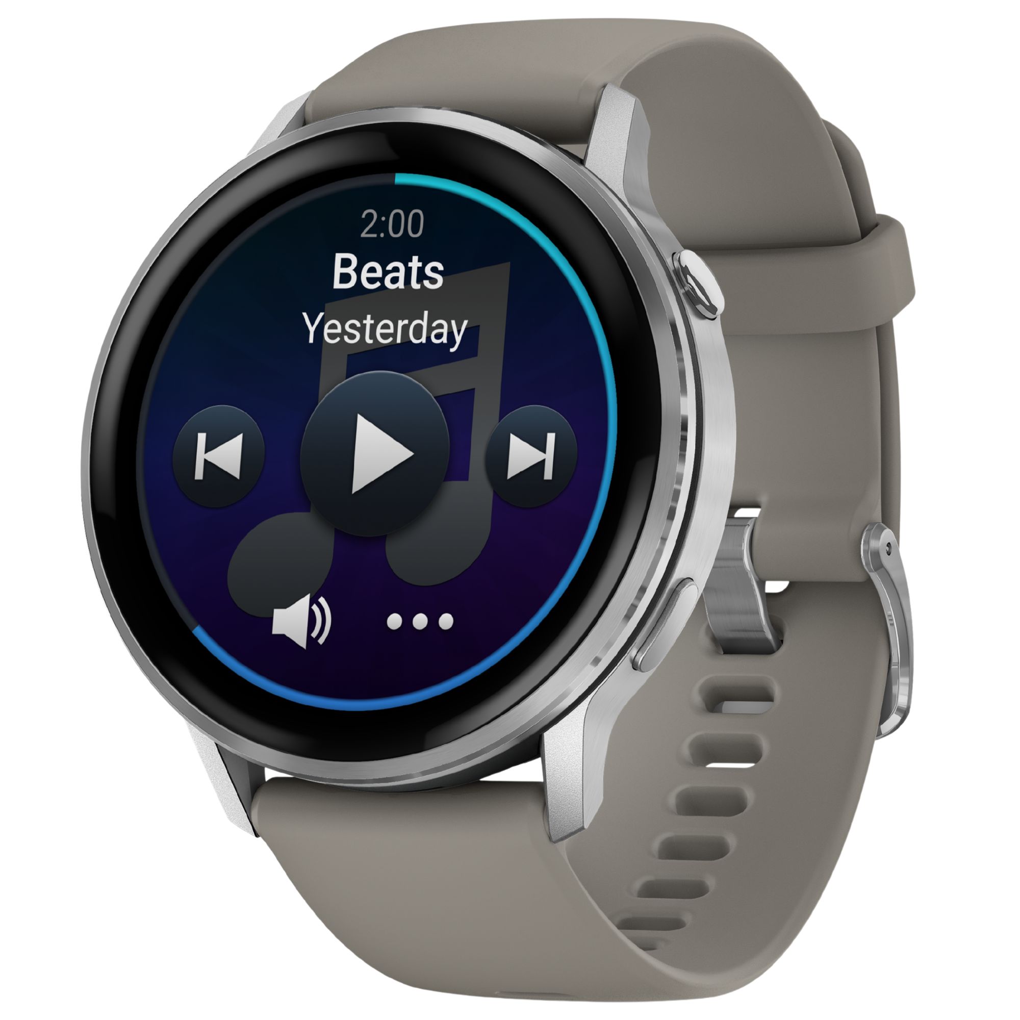 Montre Garmin Venu 4 AMOLED Silver bracelet silicone gris 45 mm