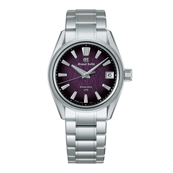 Montre Grand Seiko Evolution 9 Spring Drive U.F.A Ice Forest “Violet Dawn” cadran violet bracelet acier 37 mm