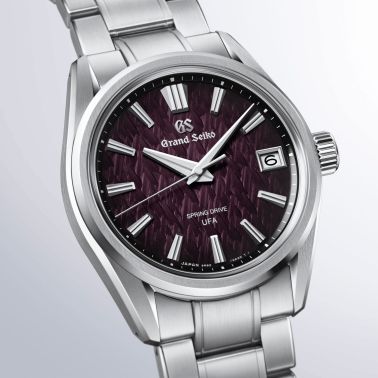 Montre Grand Seiko Evolution 9 Spring Drive U.F.A Ice Forest “Violet Dawn” cadran violet bracelet acier 37 mm