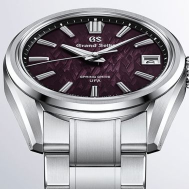 Montre Grand Seiko Evolution 9 Spring Drive U.F.A Ice Forest “Violet Dawn” cadran violet bracelet acier 37 mm