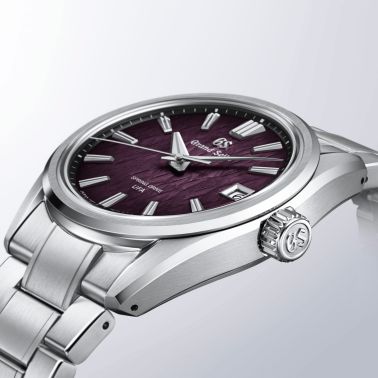 Montre Grand Seiko Evolution 9 Spring Drive U.F.A Ice Forest “Violet Dawn” cadran violet bracelet acier 37 mm