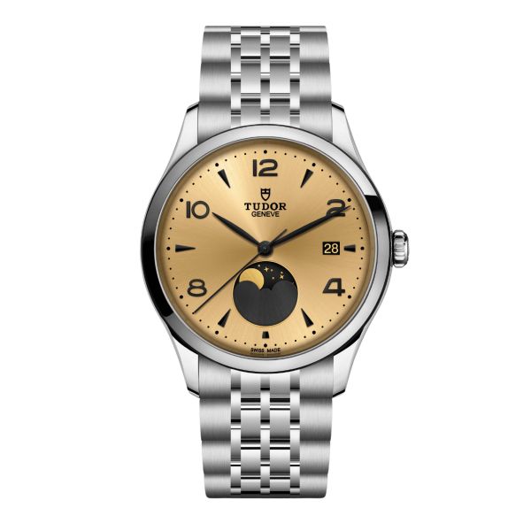Tudor 1926 Luna automatic champagne dial steel bracelet 39 mm