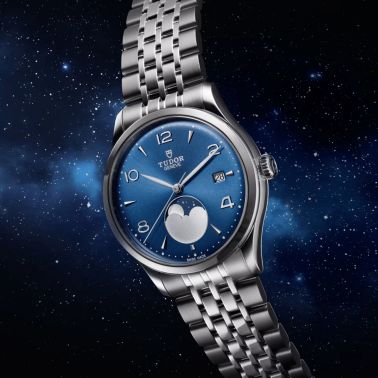 Tudor 1926 Luna automatic blue dial steel bracelet 39 mm