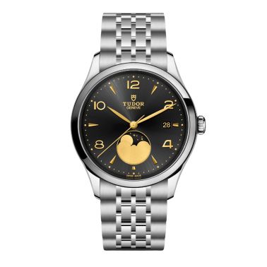 Montre Tudor 1926 Luna automatique cadran noir bracelet acier 39 mm