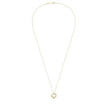 Collier dinh van Pendentif sur chaîne Le Pavé moyen modèle en or jaune