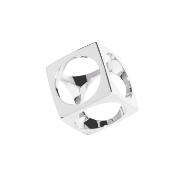 Pendentif/Bague dinh van Le Pavé grand modèle en argent 925