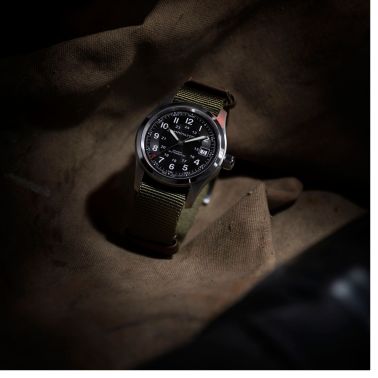 Hamilton x Call of Duty Khaki Field Auto Watch Black Dial Khaki NATO Strap 38 mm – Limited Edition 