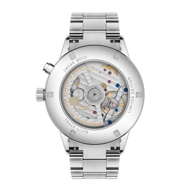 Nomos Club Sport Neomatik Worldtimer "Night Navigation" Trace automatic black dial steel bracelet 40 mm