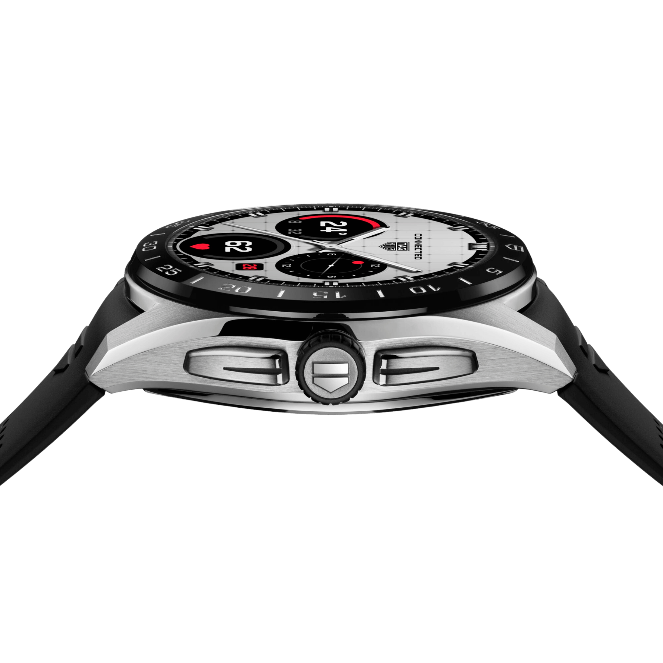 Montre TAG Heuer Connected Calibre E5 – 45 mm – Acier – Bracelet Caoutchouc Noir