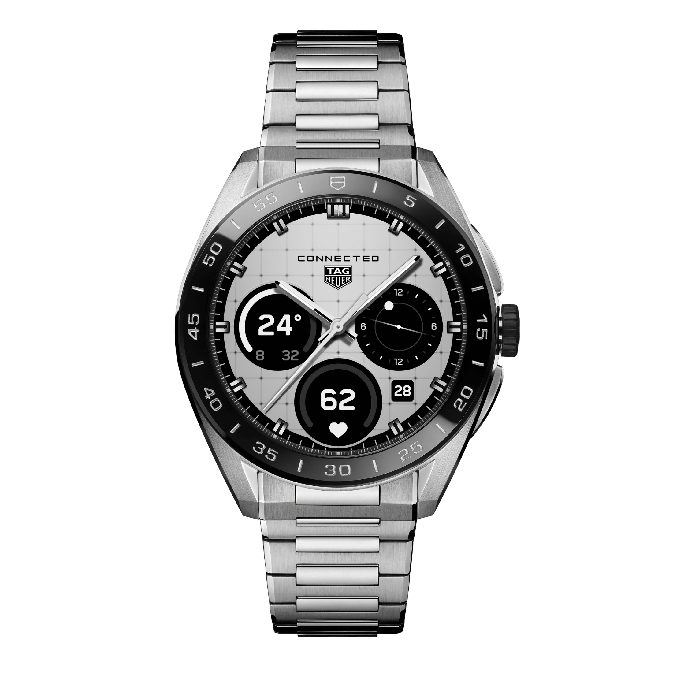 TAG Heuer Connected Calibre E5 – 45 mm – Steel – Steel bracelet