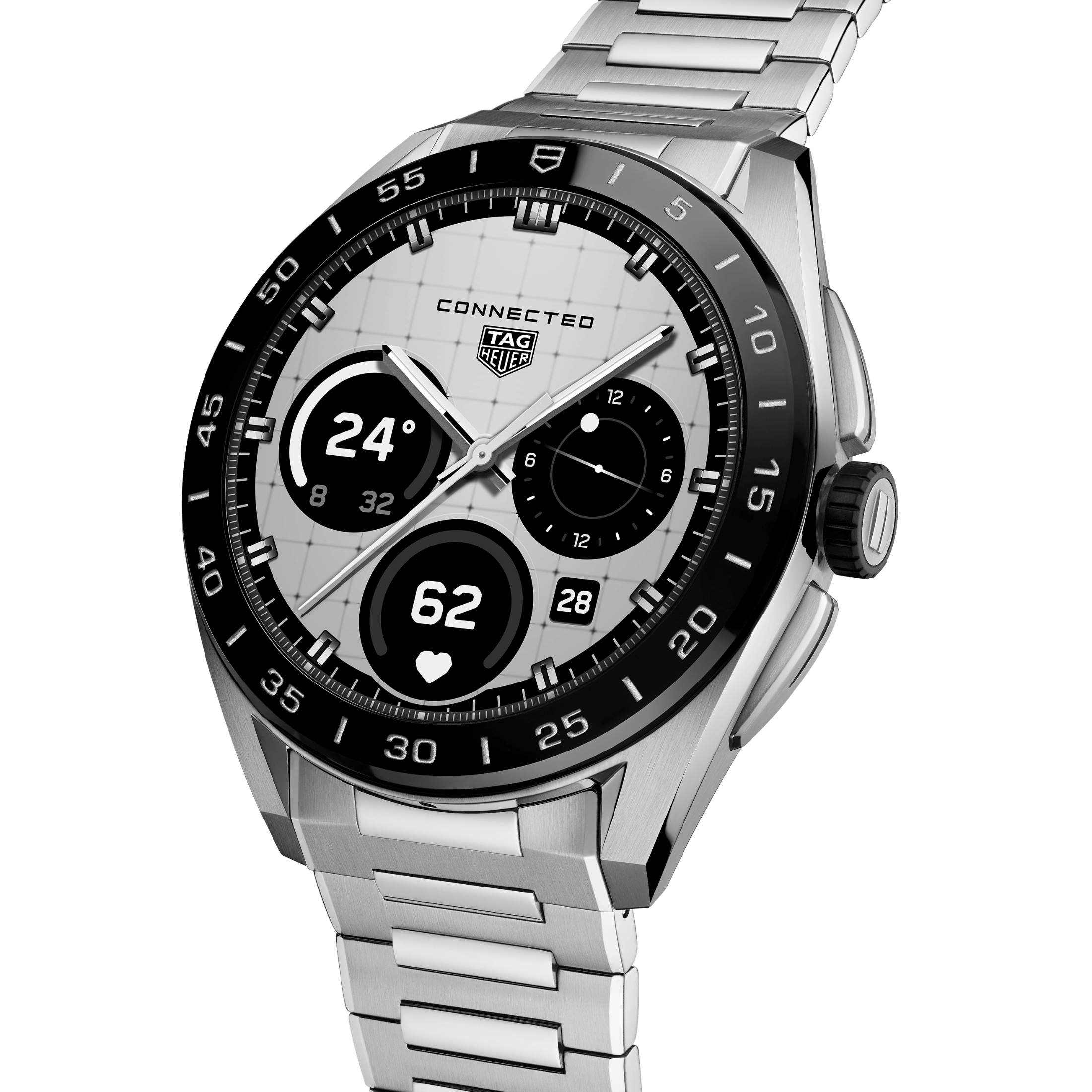 TAG Heuer Connected Calibre E5 – 45 mm – Steel – Steel bracelet