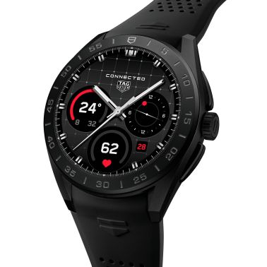 TAG Heuer Connected Calibre E5 – 45 mm – DLC Titanium – Black rubber strap