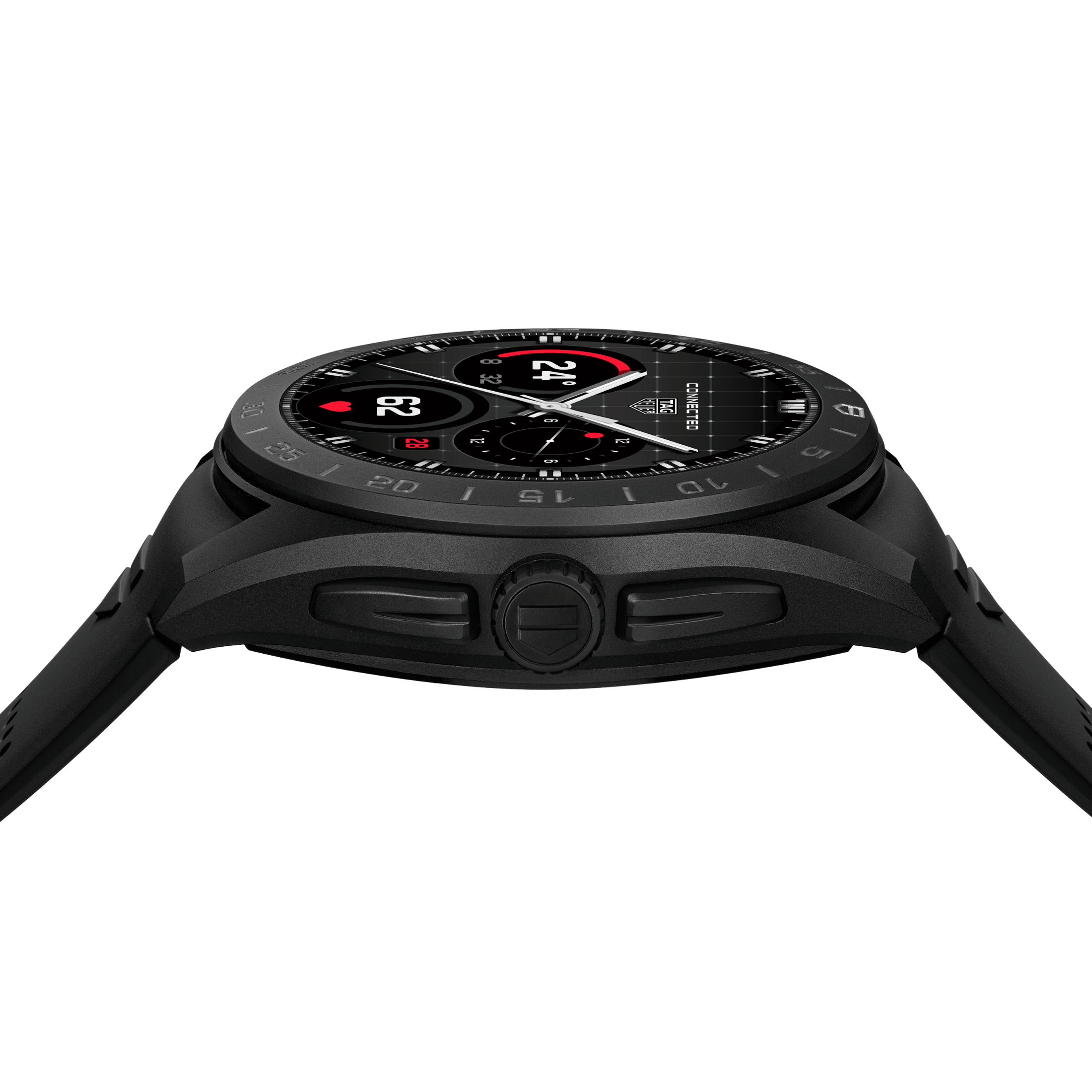 Montre TAG Heuer Connected Calibre E5 – 45 mm – Titane DLC – Bracelet Caoutchouc Noir