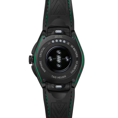 TAG Heuer Connected Calibre E5 Golf Edition – 45 mm – DLC Titanium – White rubber strap