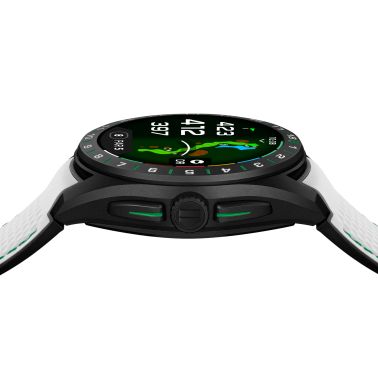 TAG Heuer Connected Calibre E5 Golf Edition – 45 mm – DLC Titanium – White rubber strap