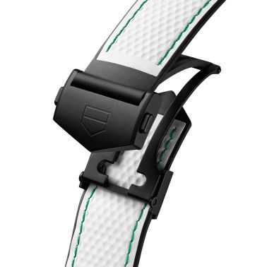 TAG Heuer Connected Calibre E5 Golf Edition – 45 mm – DLC Titanium – White rubber strap