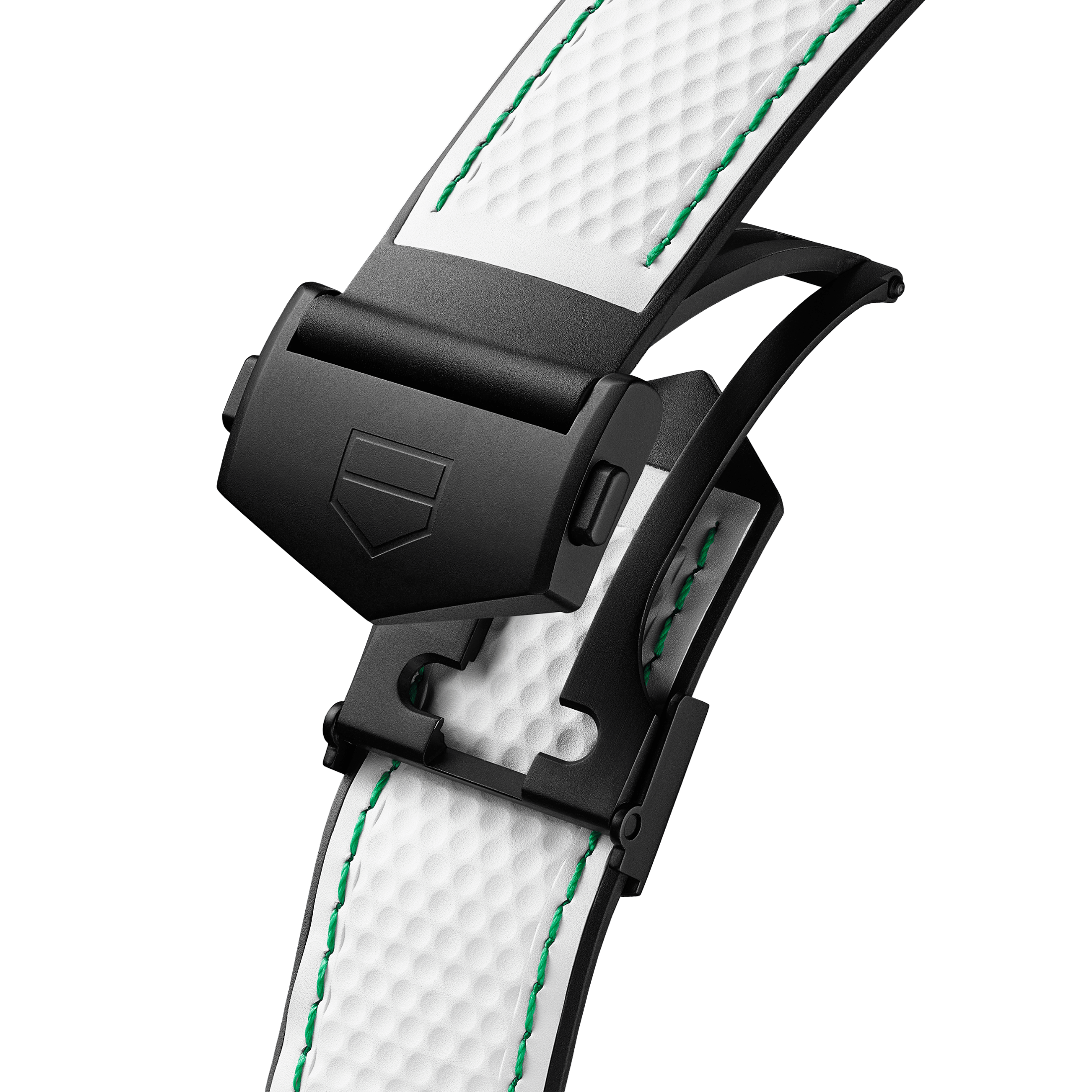 TAG Heuer Connected Calibre E5 Golf Edition – 45 mm – DLC Titanium – White rubber strap