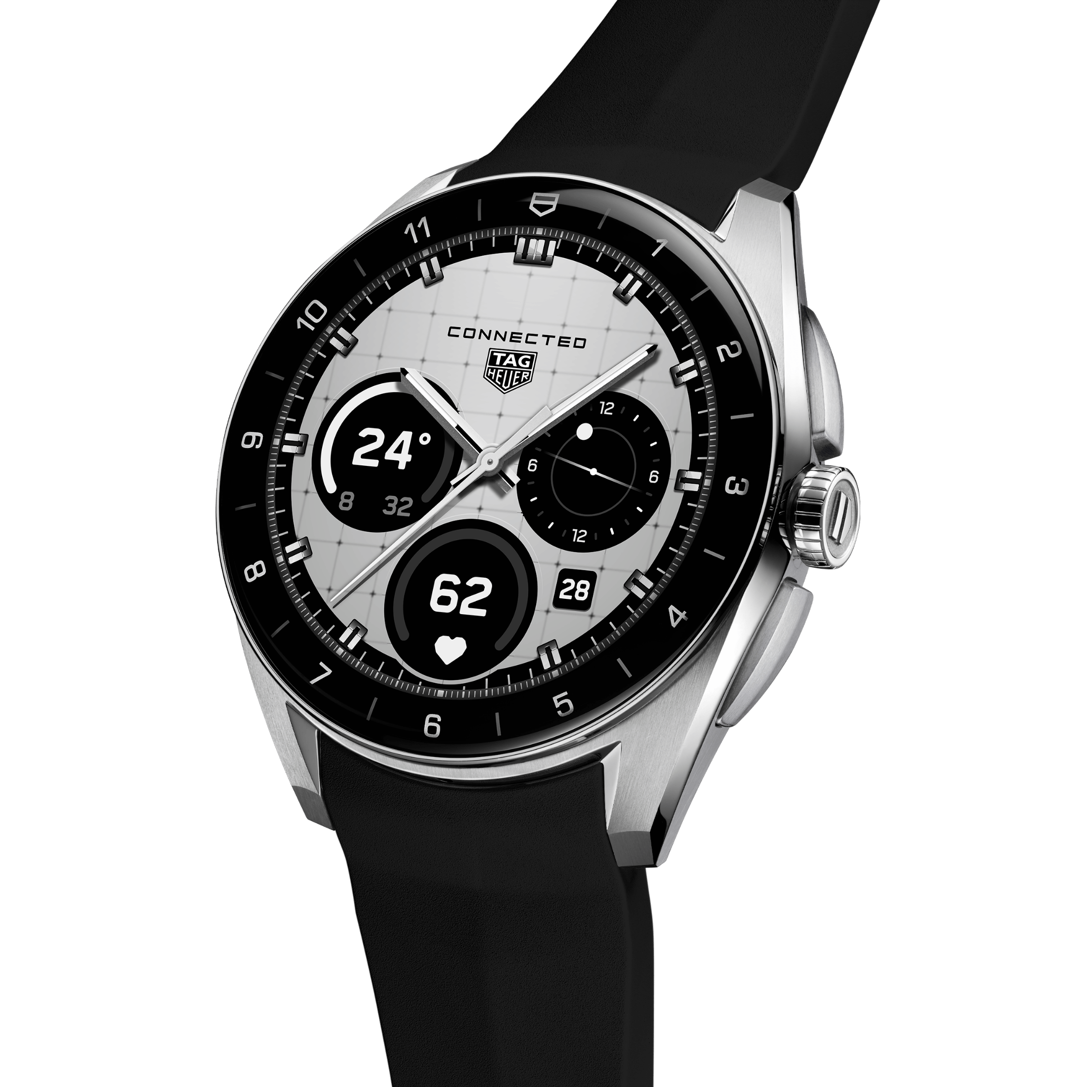 Montre TAG Heuer Connected Calibre E5 – 40 mm – Acier – Bracelet Caoutchouc Noir