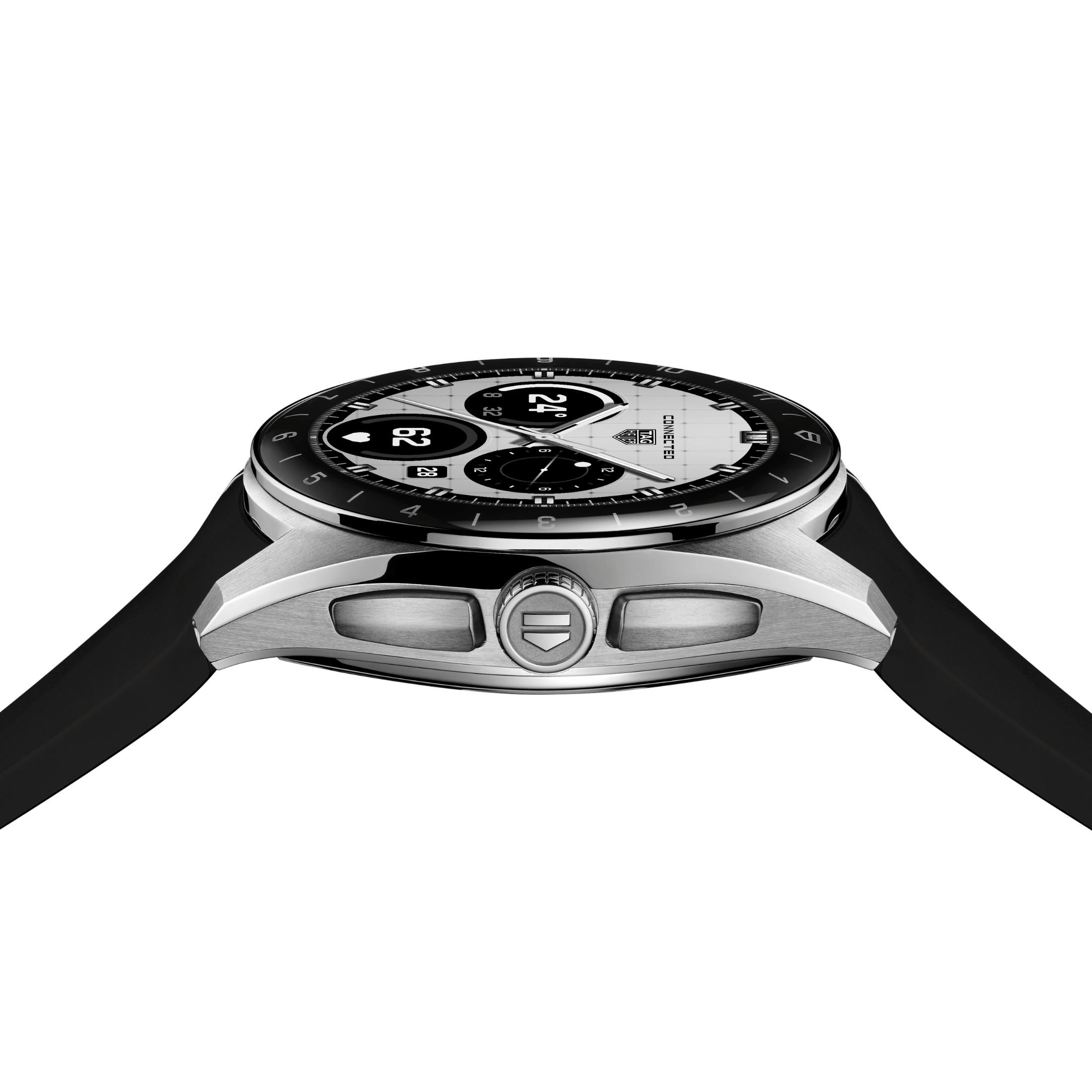 TAG Heuer Connected Calibre E5 – 40 mm – Steel – Black rubber strap
