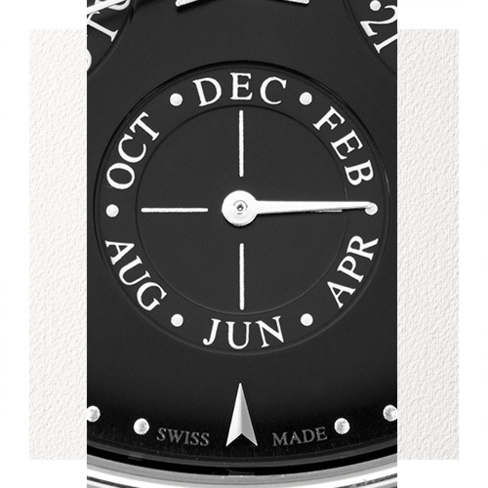 Montre Jaeger-LeCoultre Master Ultra Thin Perpetual automatique cadran noir bracelet cuir d'alligator noir 39 mm