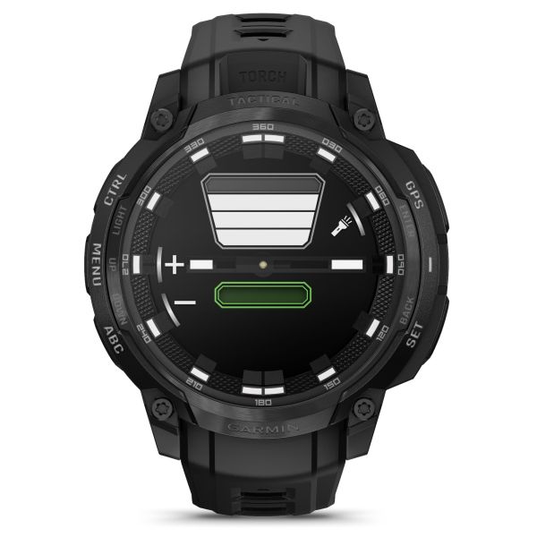 Montre Garmin Instinct Crossover AMOLED Tactical Edition bracelet noir 47 mm