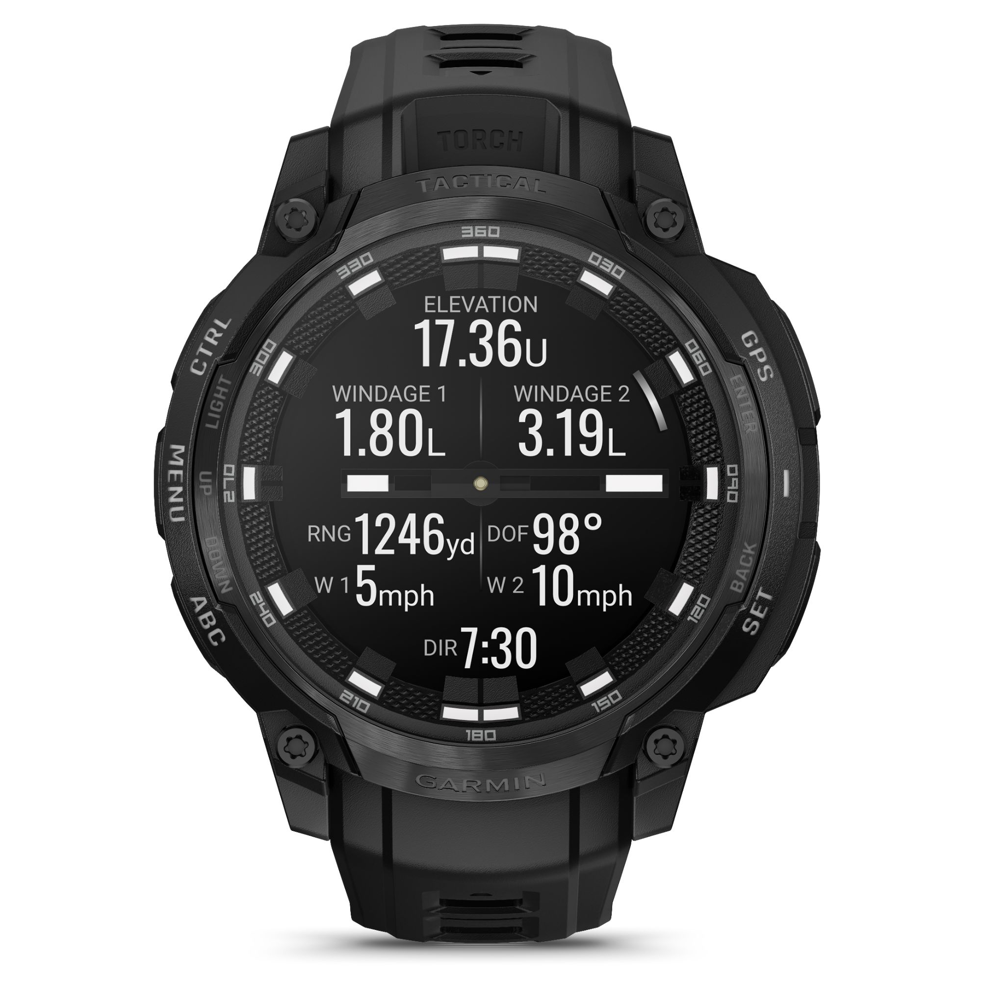 Montre Garmin Instinct Crossover AMOLED Tactical Edition bracelet noir 47 mm
