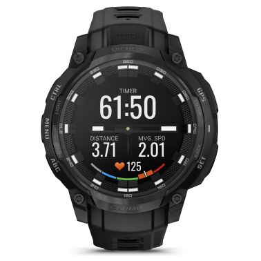 Montre Garmin Instinct Crossover AMOLED Tactical Edition bracelet noir 47 mm