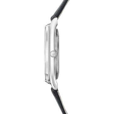 Montre Jaeger-LeCoultre Master Ultra Thin Perpetual automatique cadran noir bracelet cuir d'alligator noir 39 mm