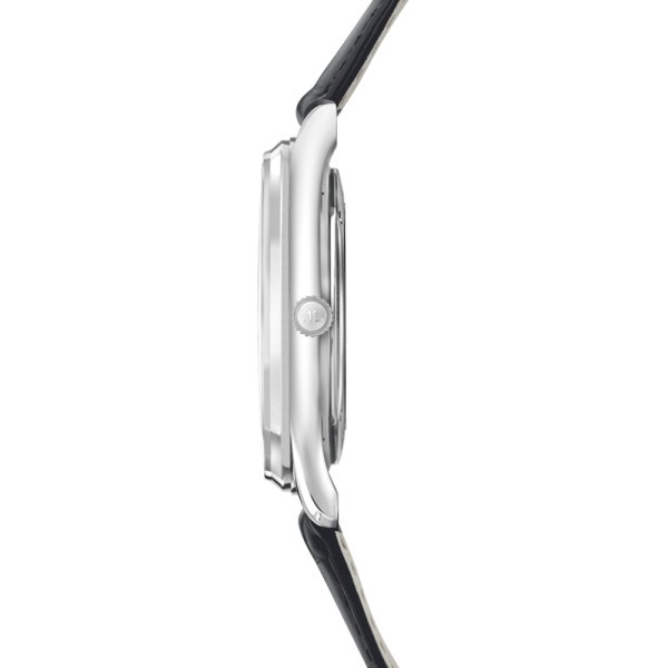 Montre Jaeger-LeCoultre Master Ultra Thin Perpetual automatique cadran noir bracelet cuir d'alligator noir 39 mm