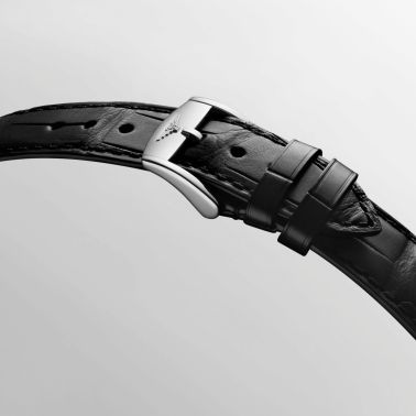 Longines Ultra-Chron Classic automatic silver dial leather strap 37 mm