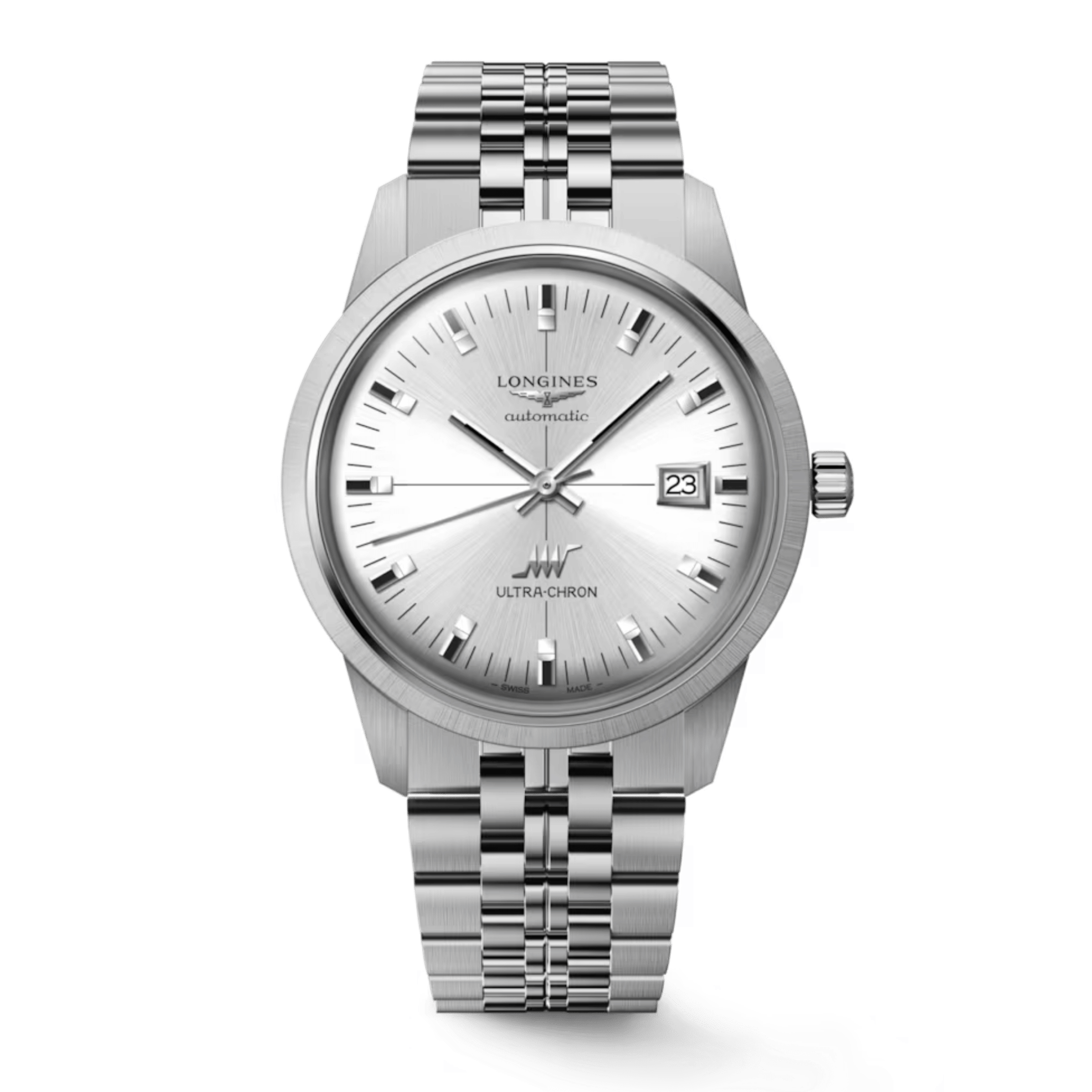 Longines Ultra-Chron Classic automatic silver dial steel bracelet 40 mm