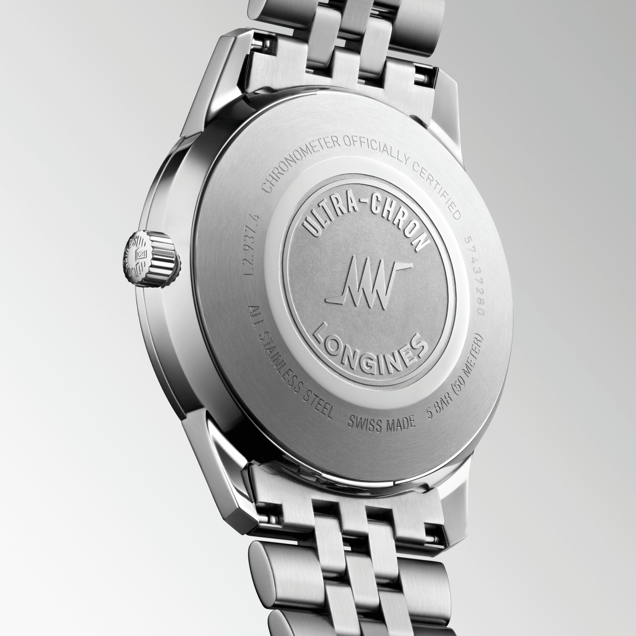 Longines Ultra-Chron Classic automatic silver dial steel bracelet 40 mm