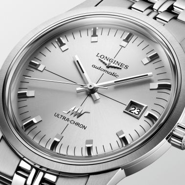 Longines Ultra-Chron Classic automatic silver dial steel bracelet 40 mm