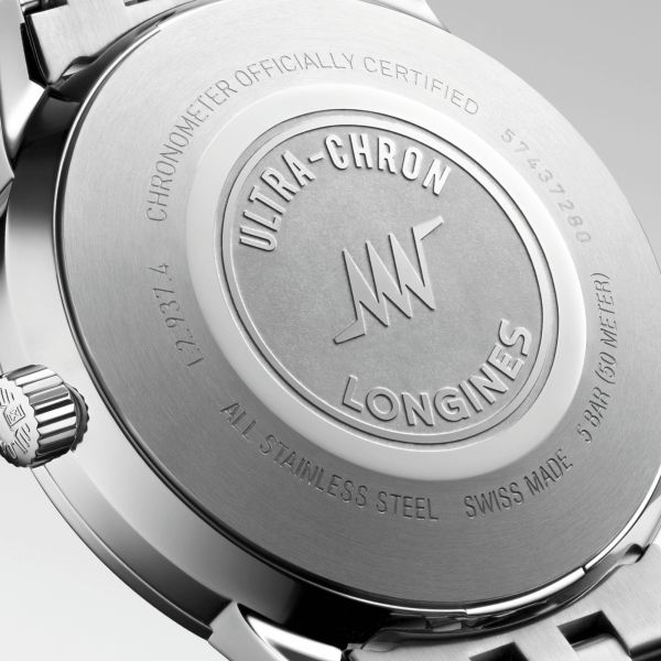 Longines Ultra-Chron Classic automatic silver dial steel bracelet 40 mm