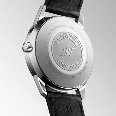 Longines Ultra-Chron Classic automatic silver dial leather strap 40 mm
