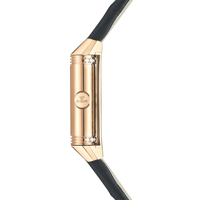 Montre Jaeger-LeCoultre Reverso Classic Small Duetto remontage manuel or rose bracelet cuir d'alligator noir