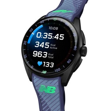 Montre TAG Heuer x New Balance Connected Calibre E5 – 40 mm – Titane DLC – Bracelet Caoutchouc Noir
