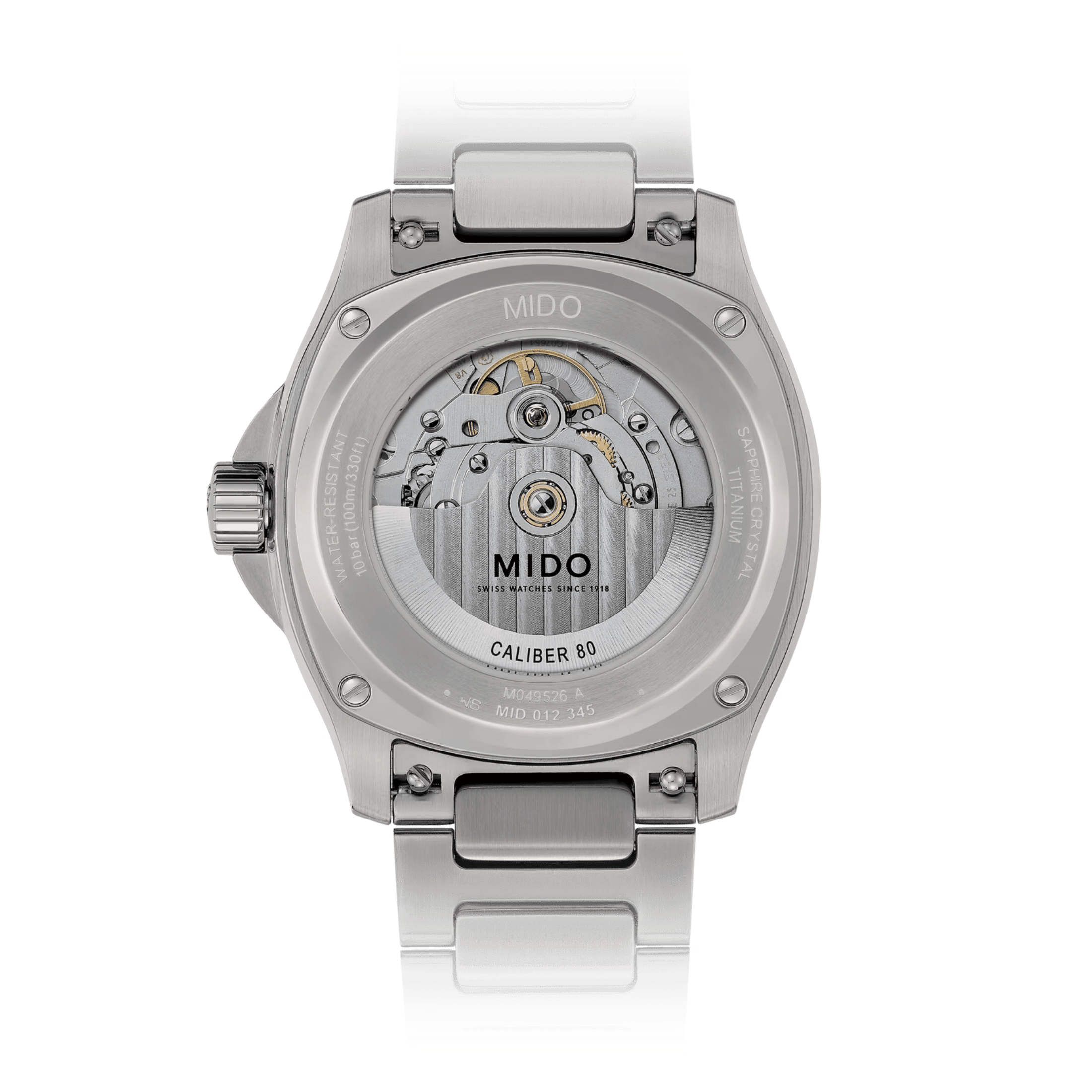 Montre Mido Multifort TV Big Date Titane automatique cadran gris bracelet titane 40 mm