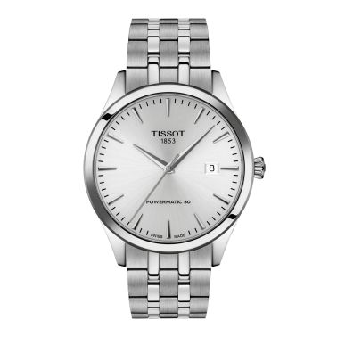 Montre Tissot Classic Dream Powermatic 80 automatique cadran argenté bracelet acier 40 mm