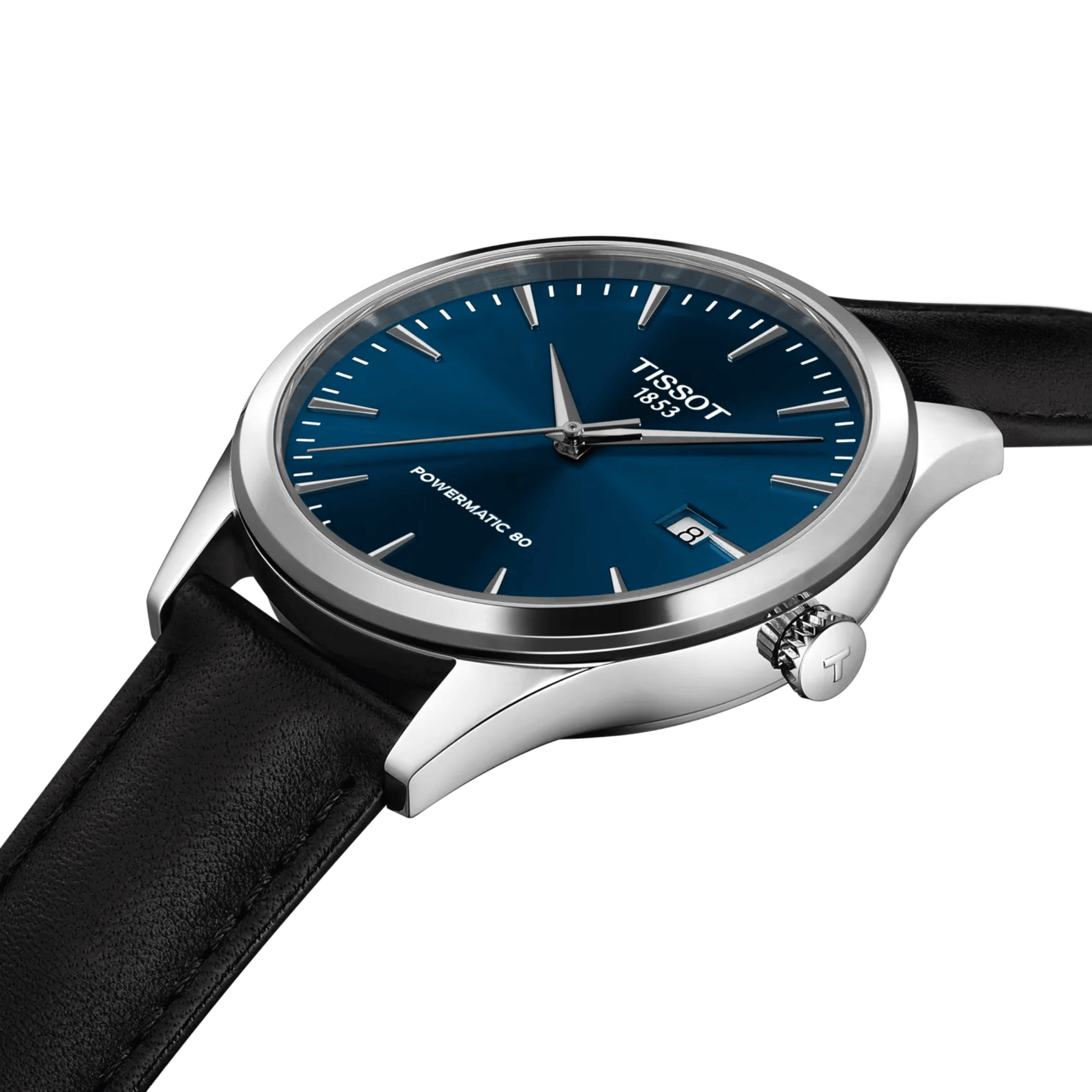 Tissot PRX Powermatic 80 – Orologio Automatico Con Cinturino In Pelle Blu, Cassa 40mm, Stile Anni '70 - 5