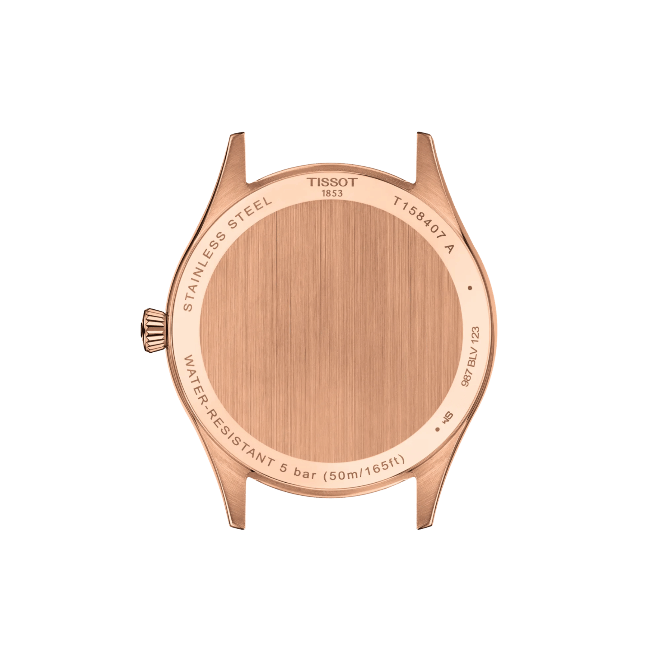 Montre Tissot Classic Dream Powermatic 80 PVD or rose automatique cadran argenté bracelet cuir 40 mm