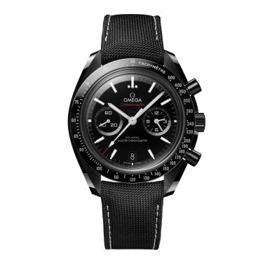 Montre Omega Speedmaster Dark Side Of The Moon "Dark-White" automatique cadran noir bracelet nylon 44,25 mm