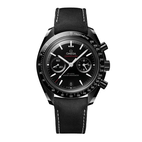 Montre Omega Speedmaster Dark Side Of The Moon "Dark-White" automatique cadran noir bracelet nylon 44,25 mm