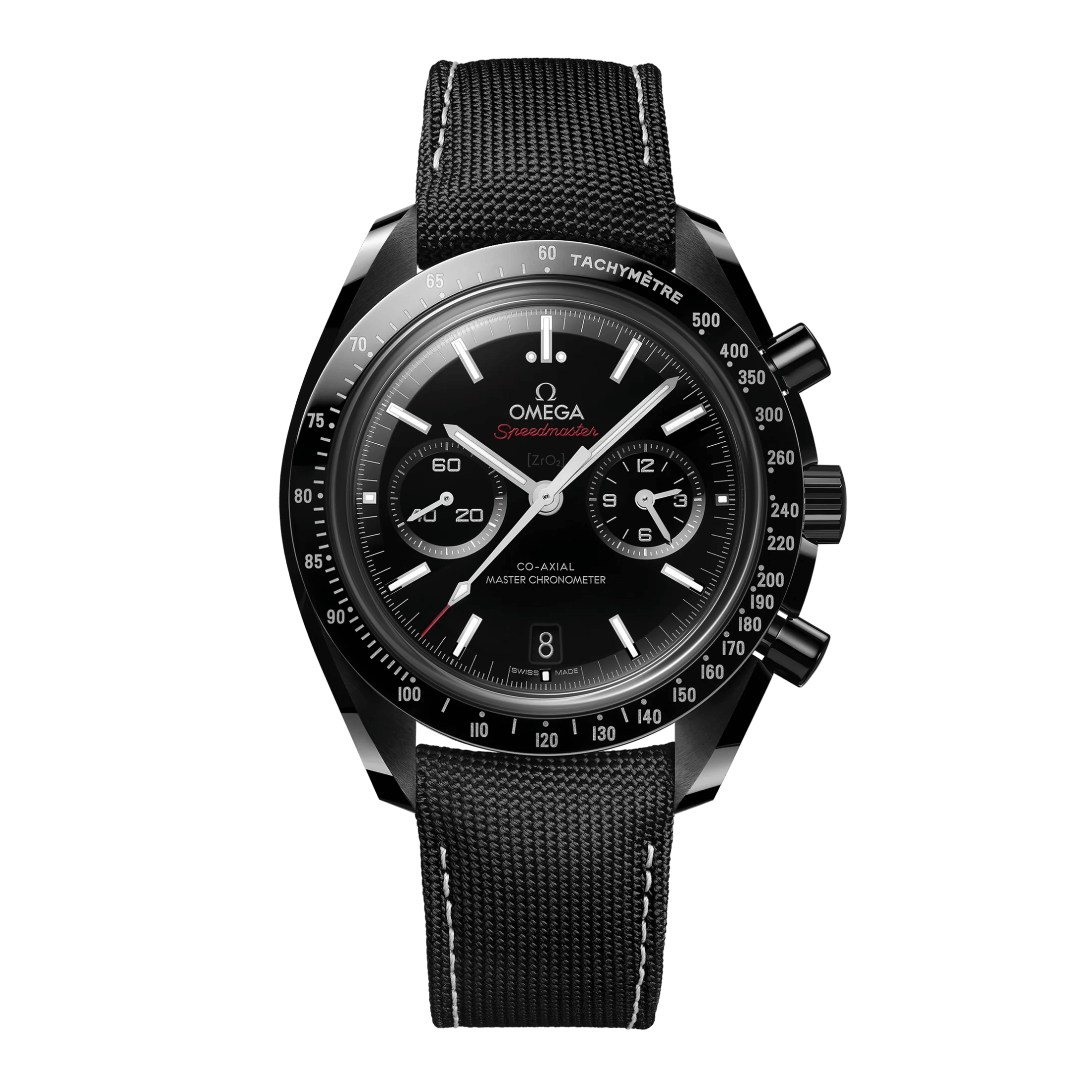 Montre Omega Speedmaster Dark Side Of The Moon "Dark-White" automatique cadran noir bracelet nylon 44,25 mm