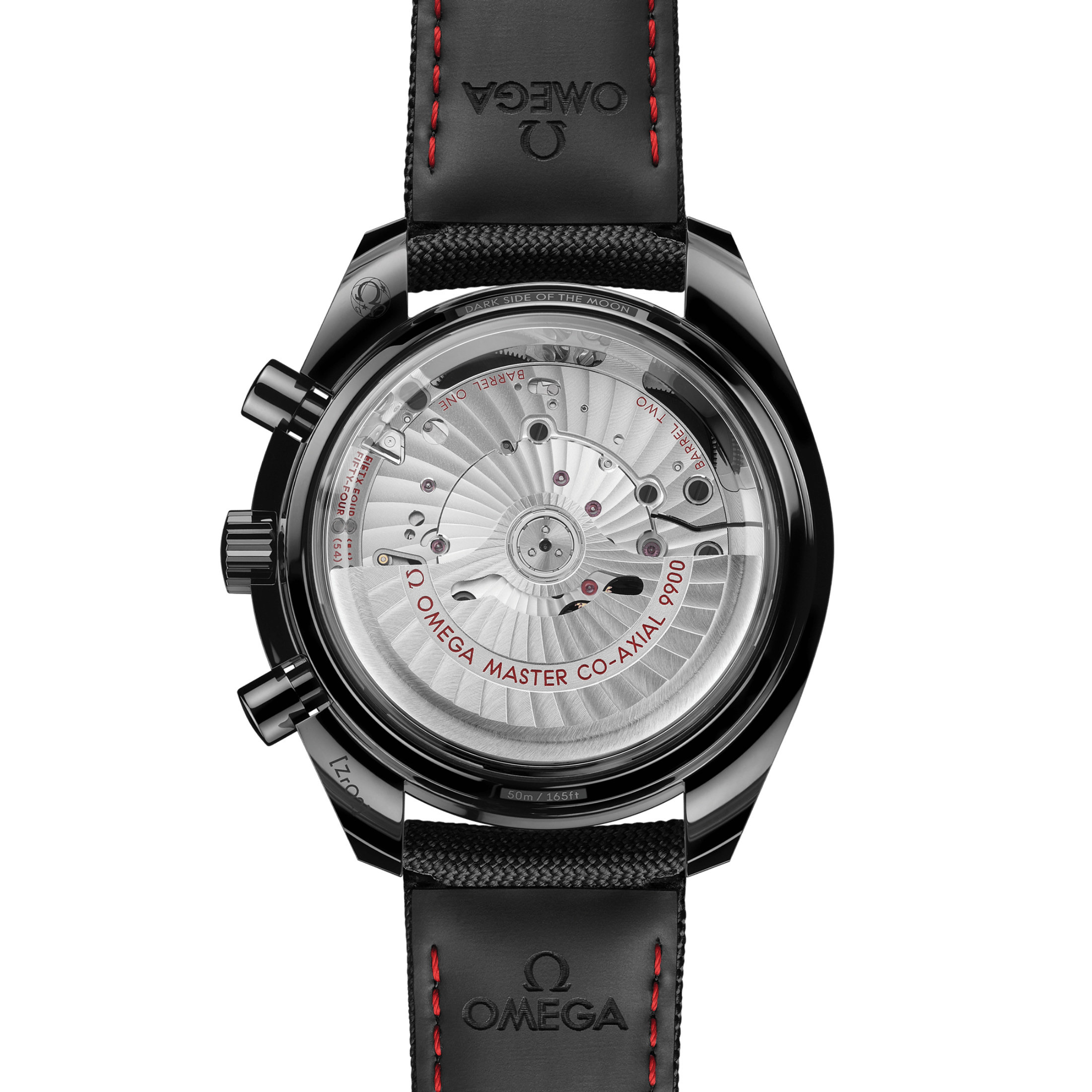 Montre Omega Speedmaster Dark Side Of The Moon "Dark-White" automatique cadran noir bracelet nylon 44,25 mm