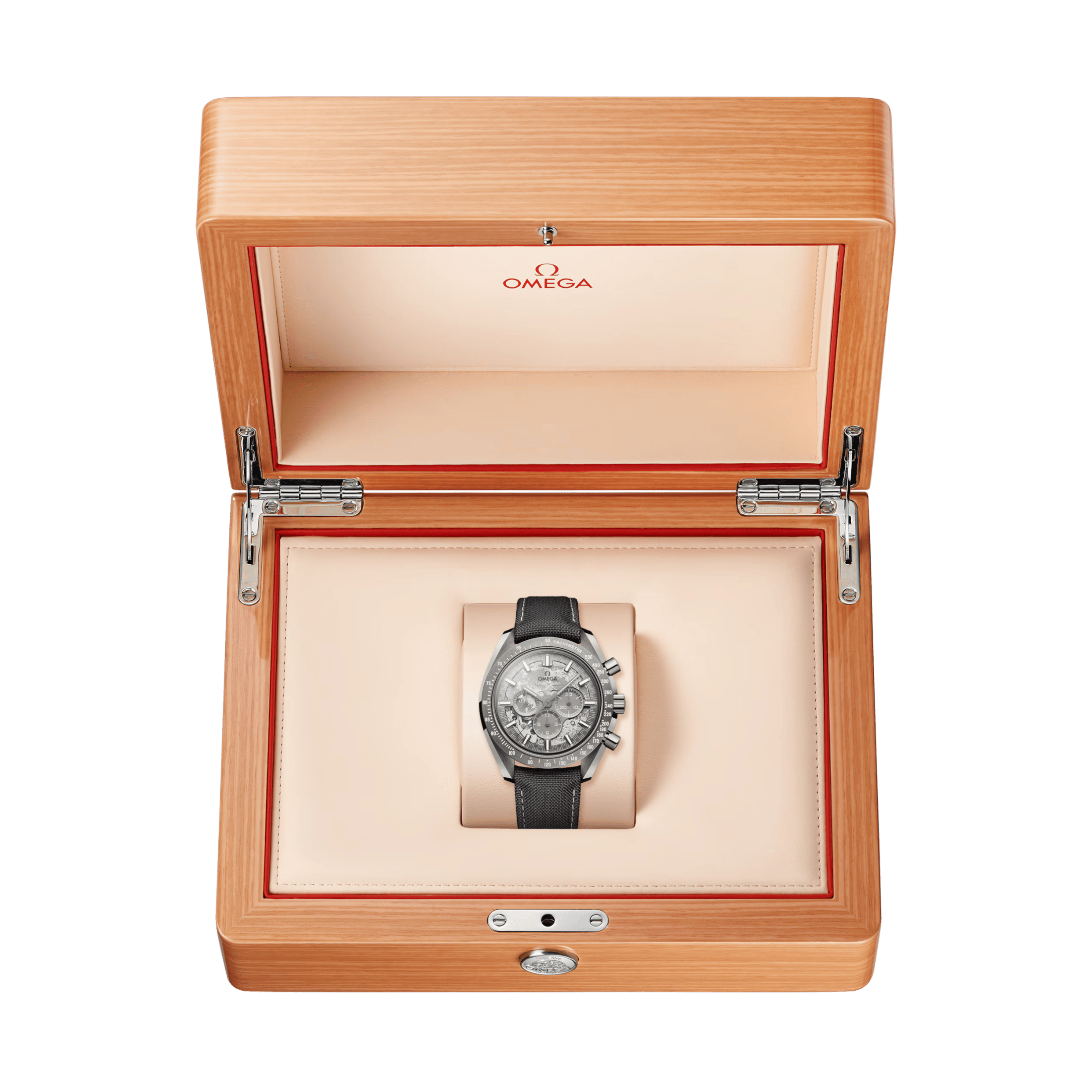 Montre Omega Speedmaster Moonwatch Grey Side Of the Moon mécanique cadran gris bracelet nylon 44,25 mm