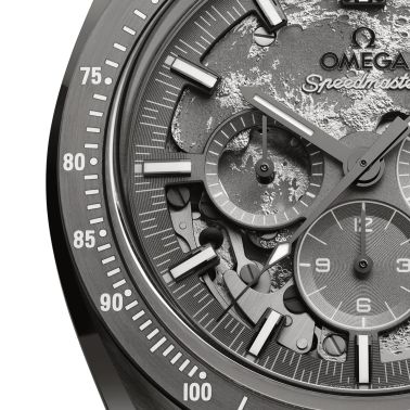 Montre Omega Speedmaster Moonwatch Grey Side Of the Moon mécanique cadran gris bracelet nylon 44,25 mm