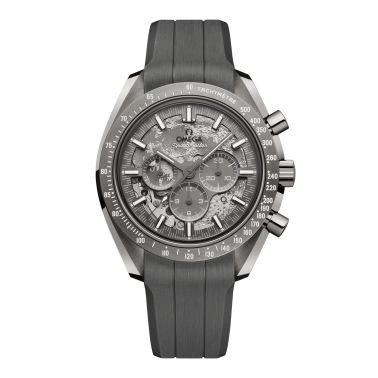 Montre Omega Speedmaster Moonwatch Grey Side Of the Moon mécanique cadran gris bracelet caoutchouc 44,25 mm