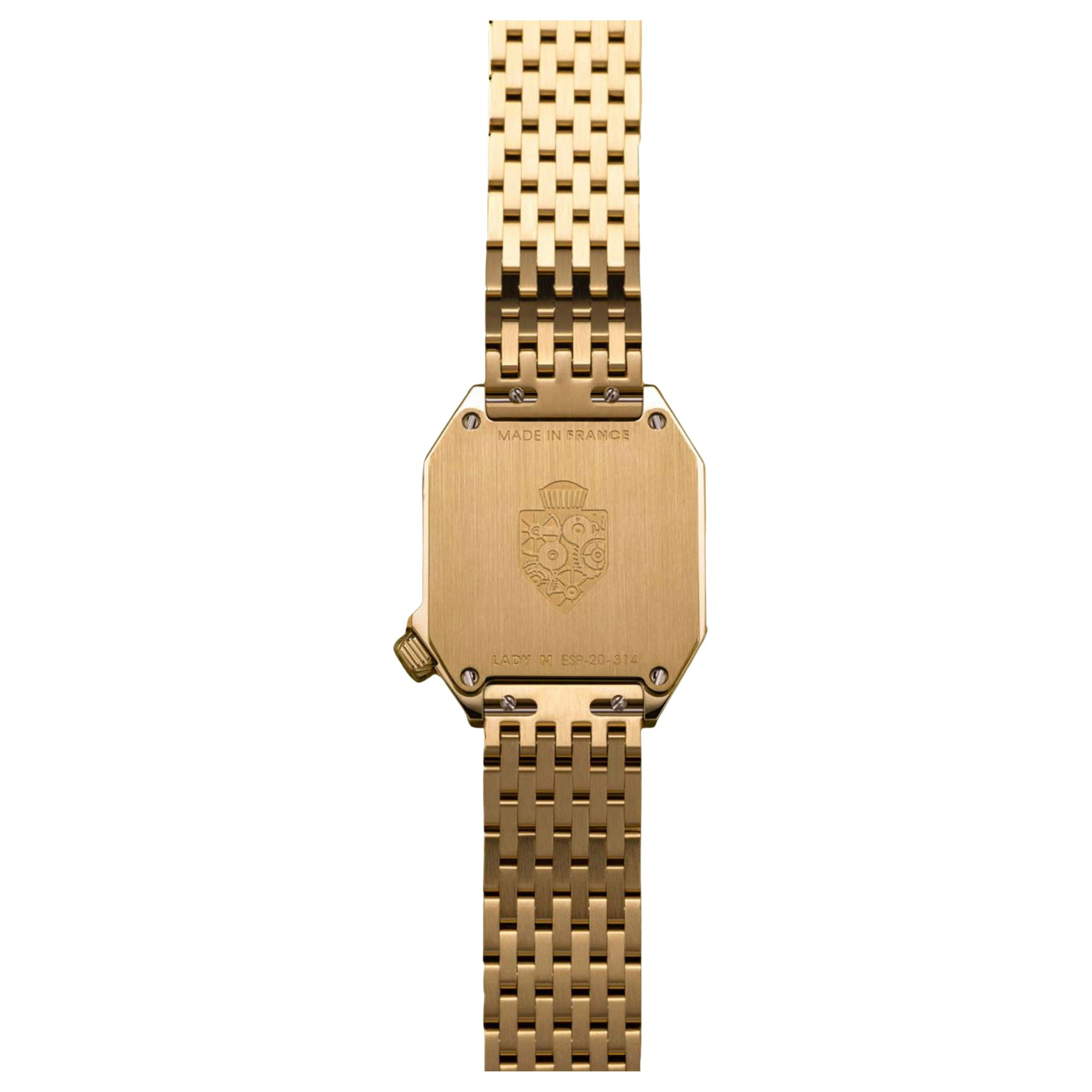 March LA.B Lady Mansart Cheetah quartz watch with 26 mm steel bracelet