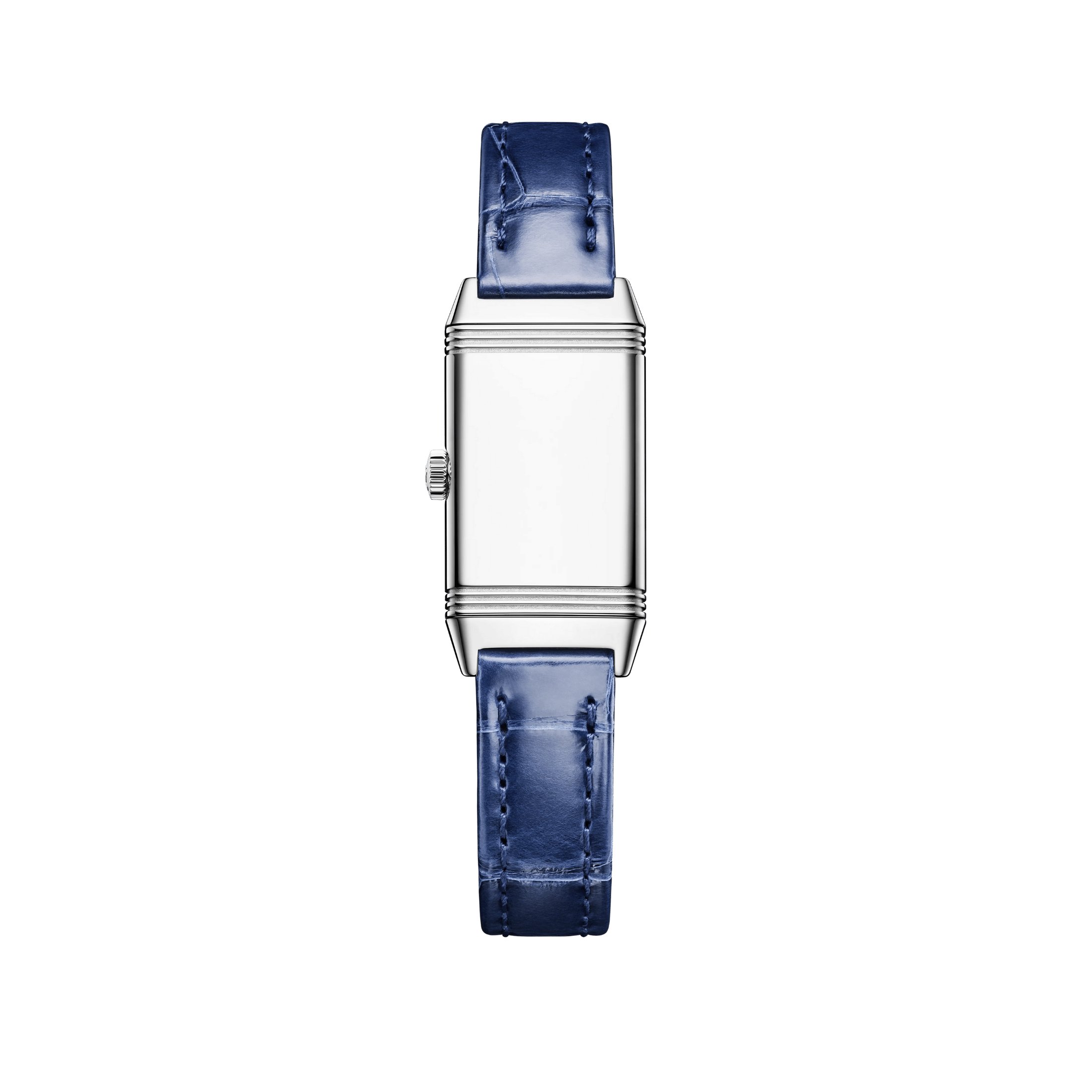 Jaeger-LeCoultre Reverso Classic Monoface Origin quartz silver dial blue leather strap 32,5 x 16,3 mm
